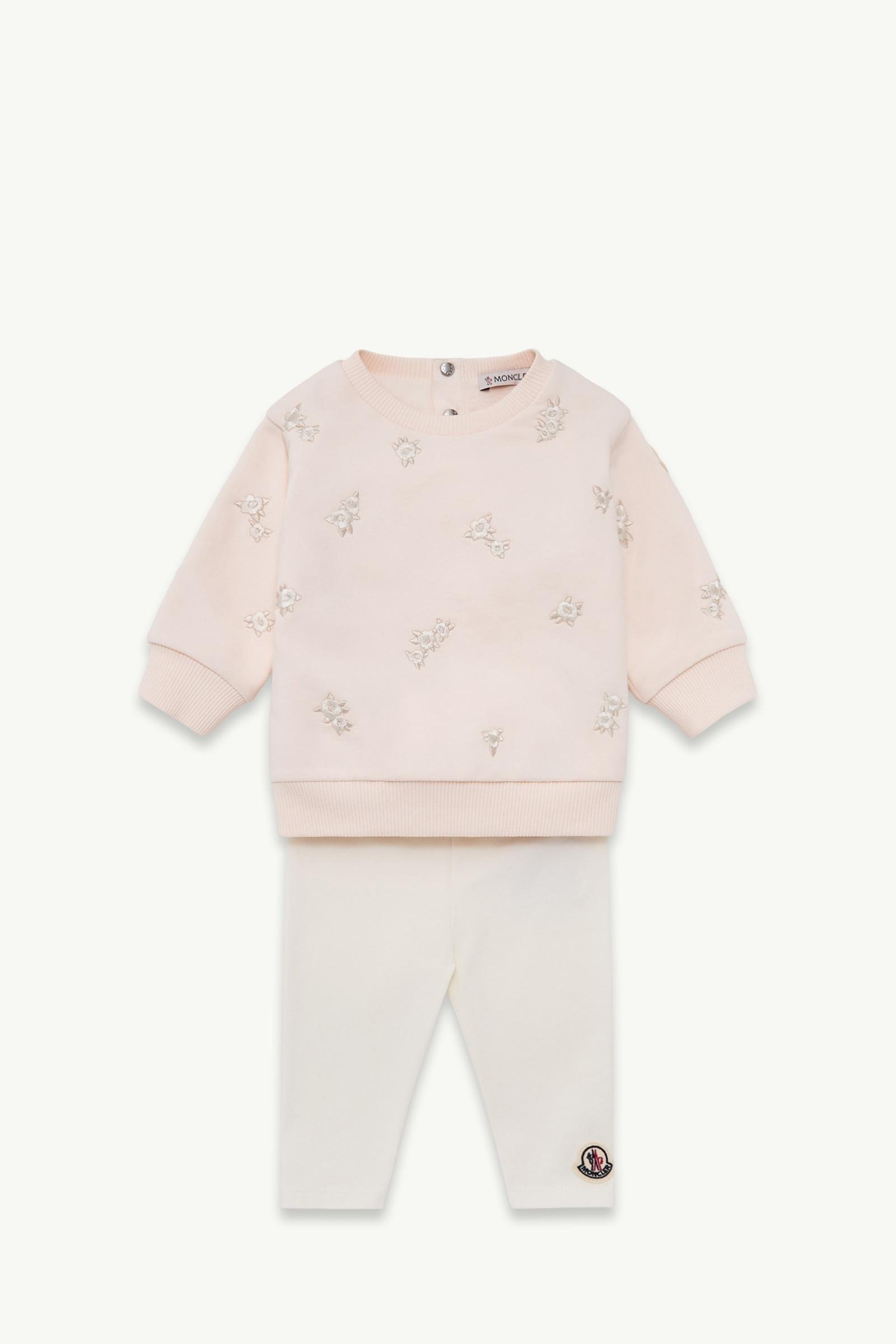 Embroidered Floral Cotton Blend Set