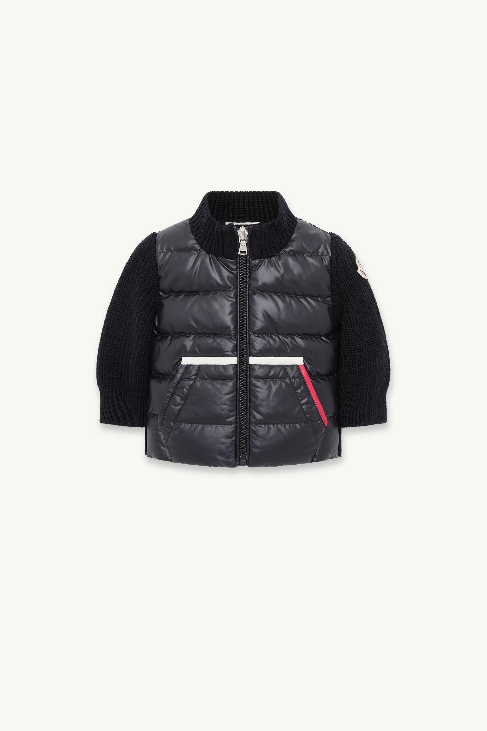 Padded Wool Zip-Up Cardigan