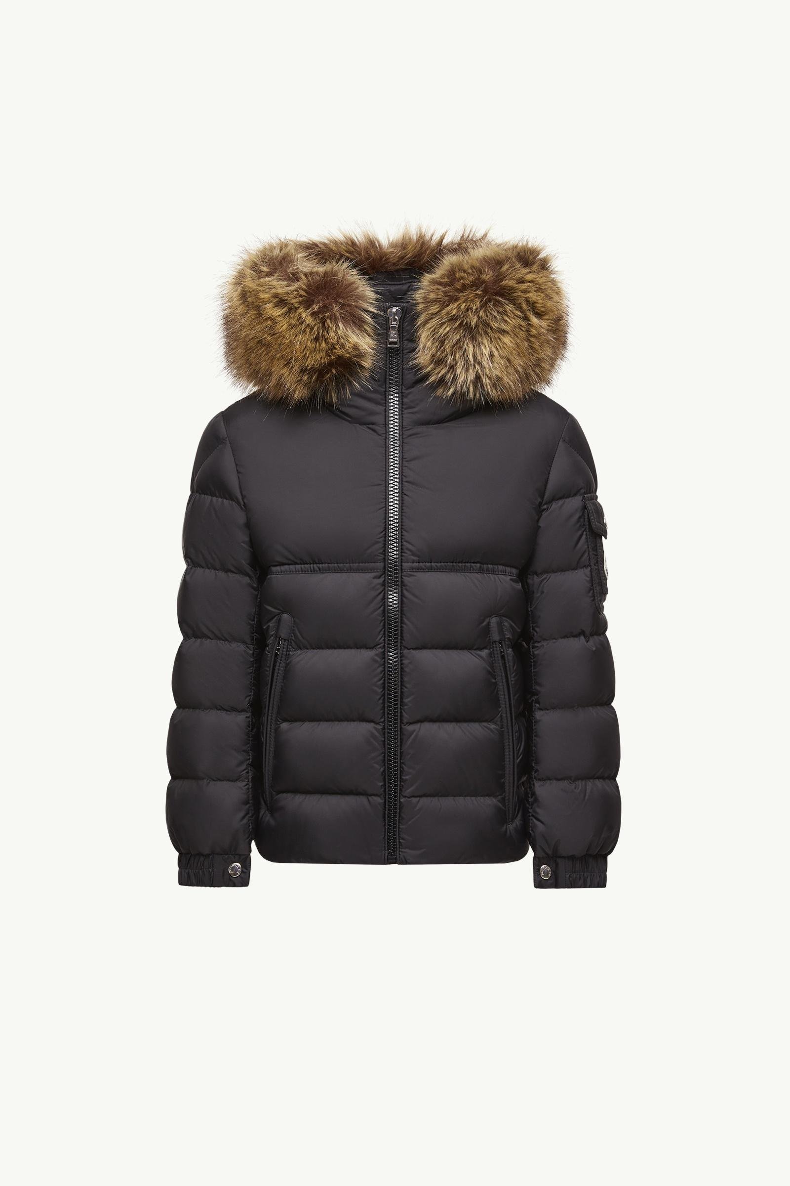 New Byronf Hooded Synthetic Material-Trimmed Down Jacket