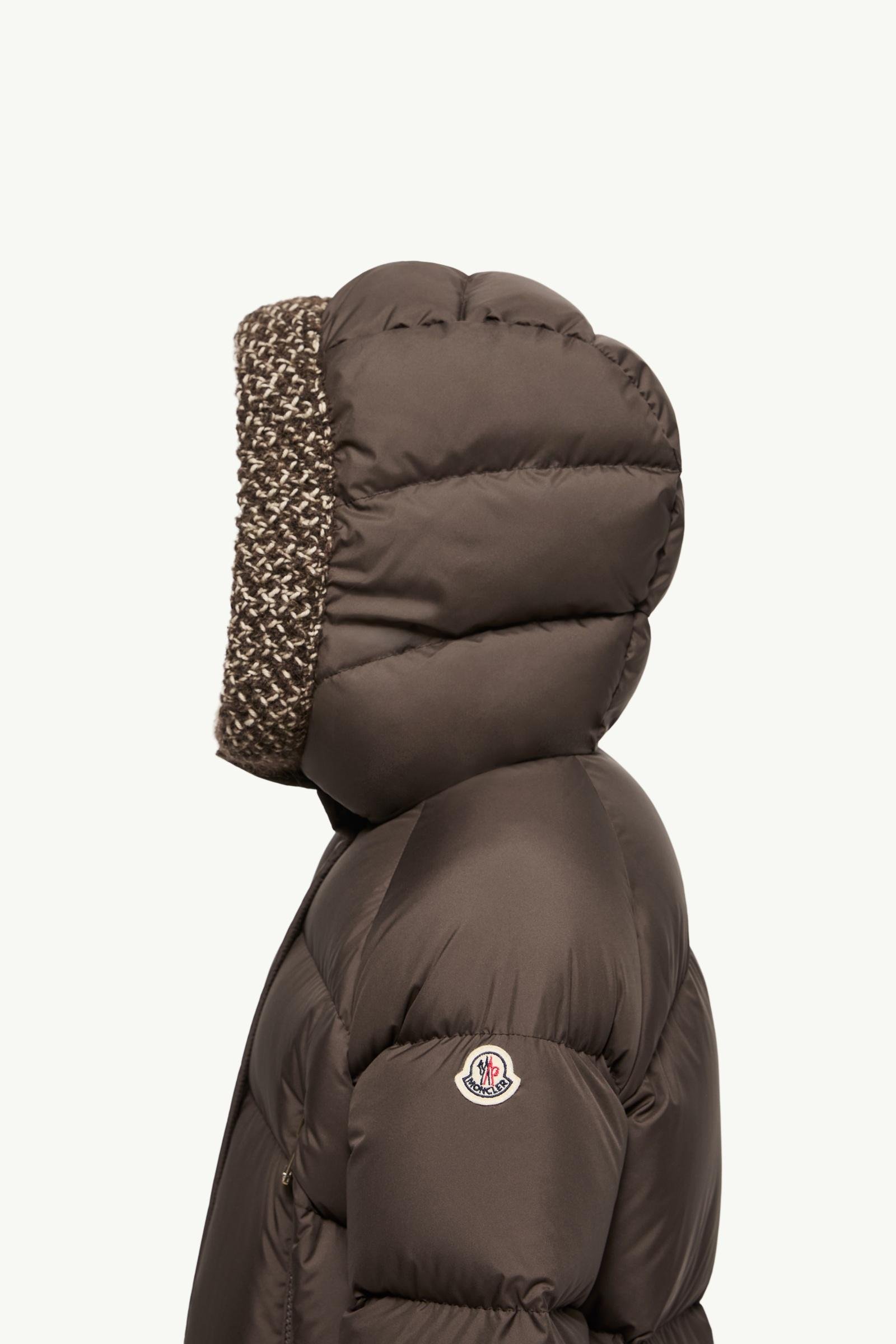 Duilla Hooded Wool Blend Trim Down Jacket - 图片 3