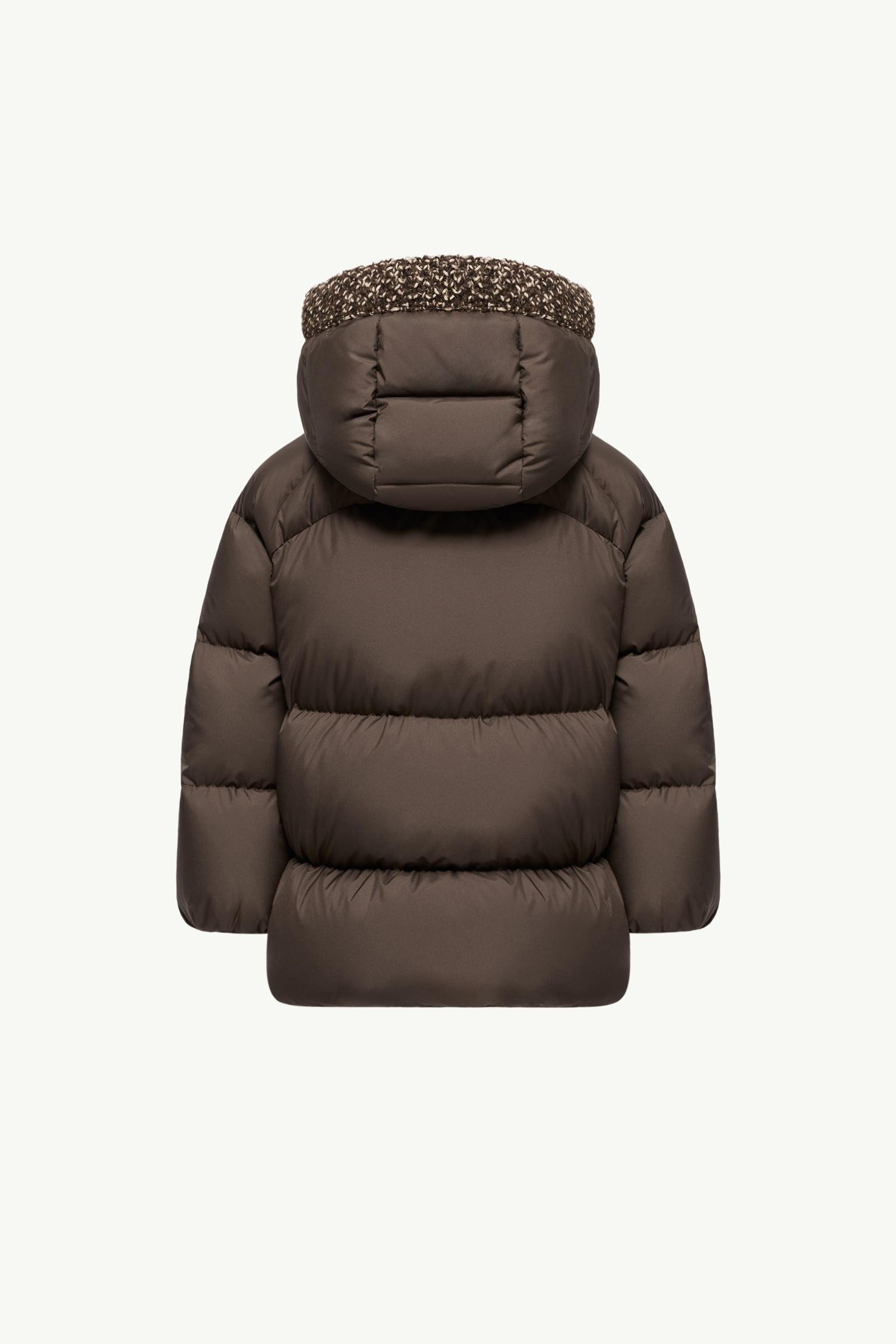 Duilla Hooded Wool Blend Trim Down Jacket - 图片 4