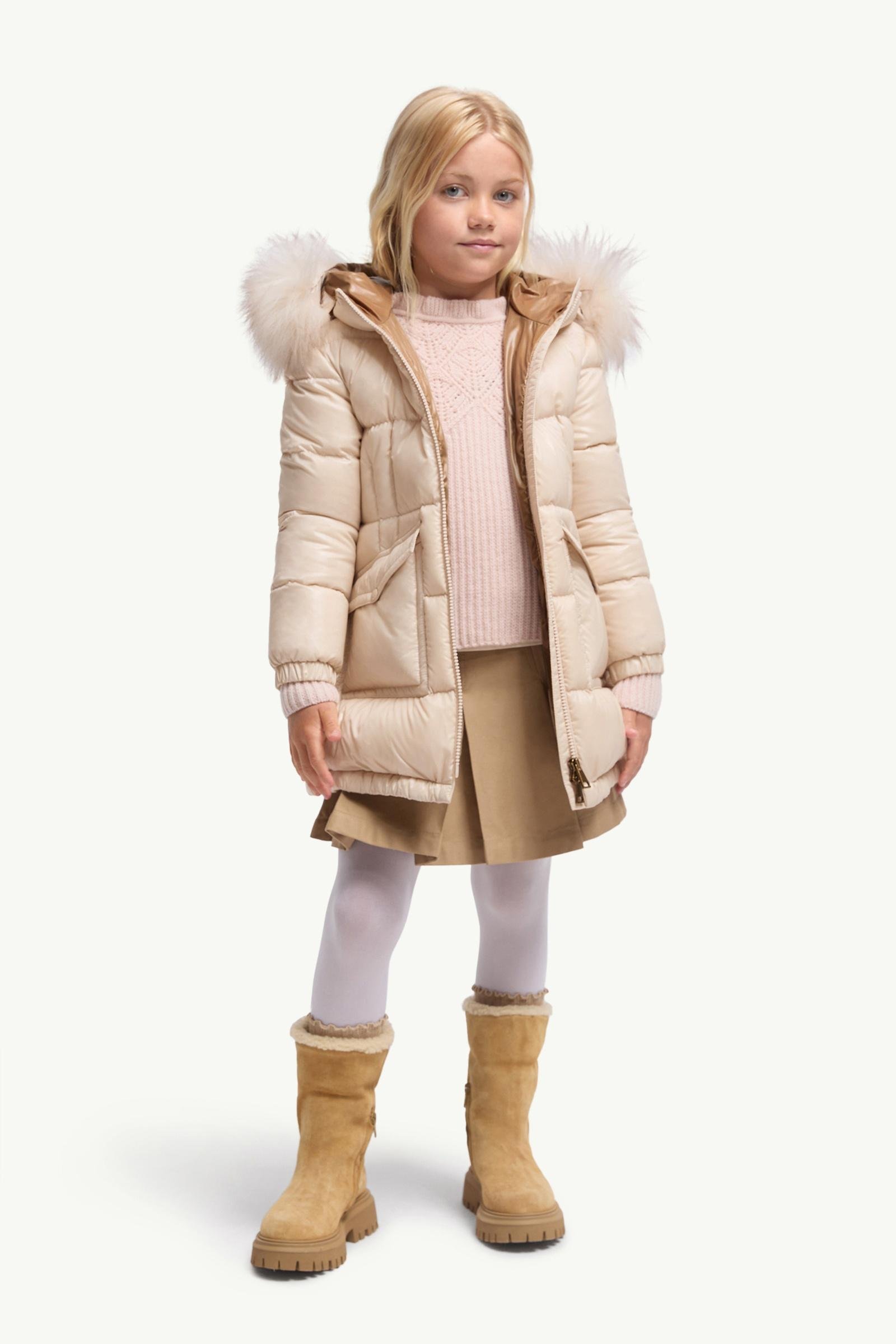 Alternative view of Aruna Shearling-Trimmed Hooded Down Jacket
