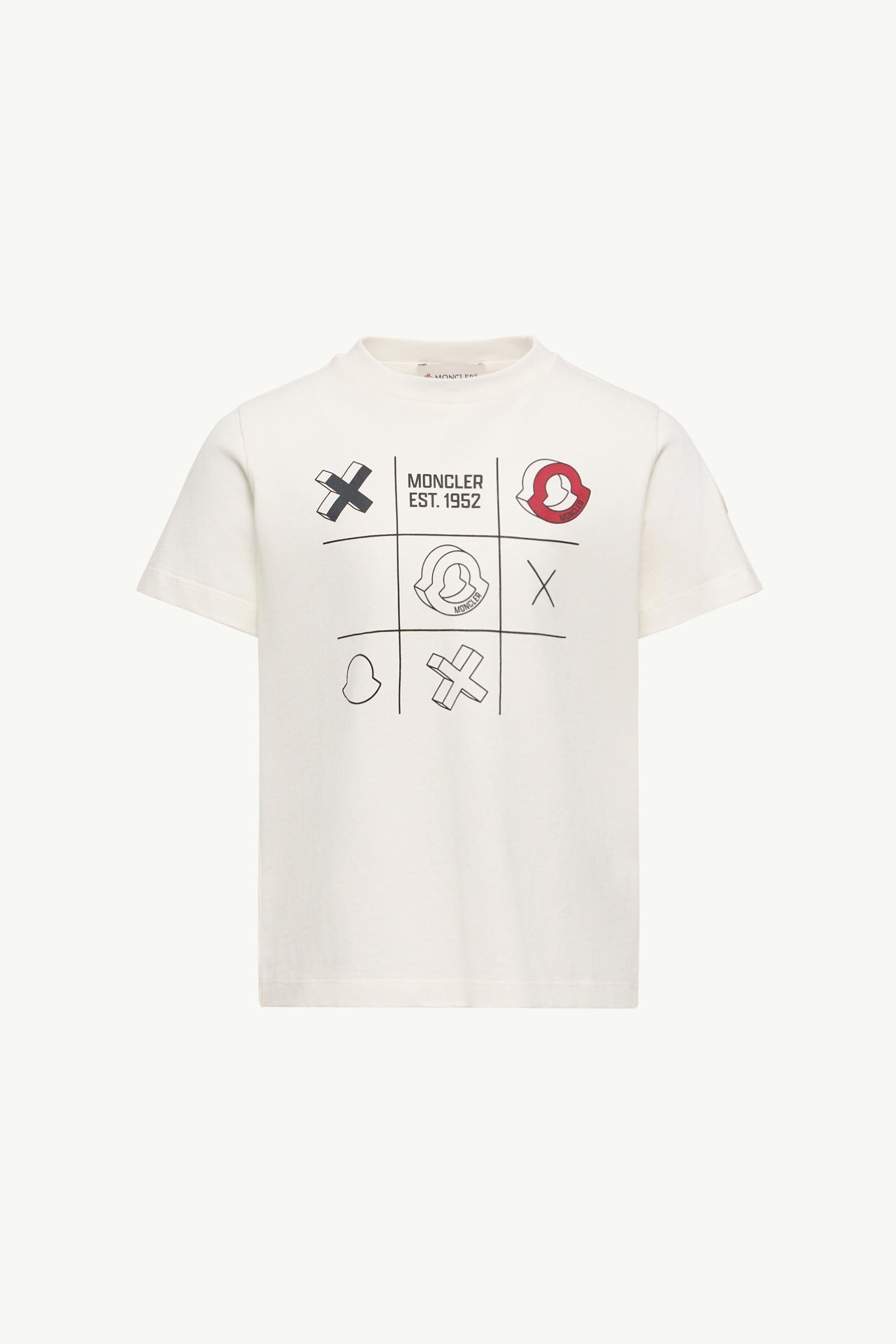Tic Tac Toe Print Cotton Jersey T-Shirt