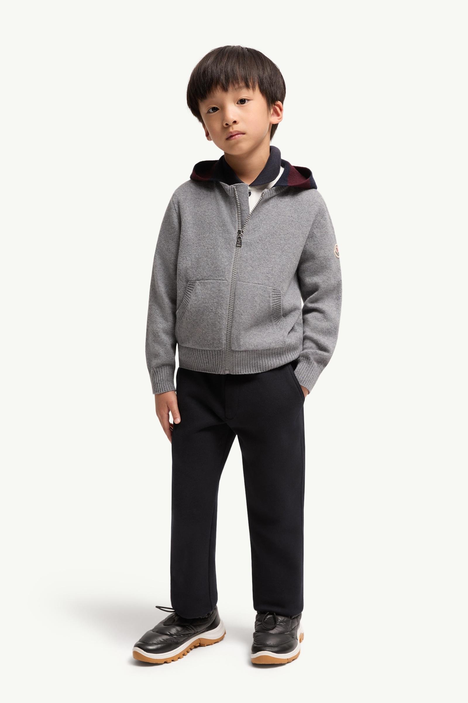 Alternative view of Wool & Cashmere Zip-Up Hooded Cardigan
