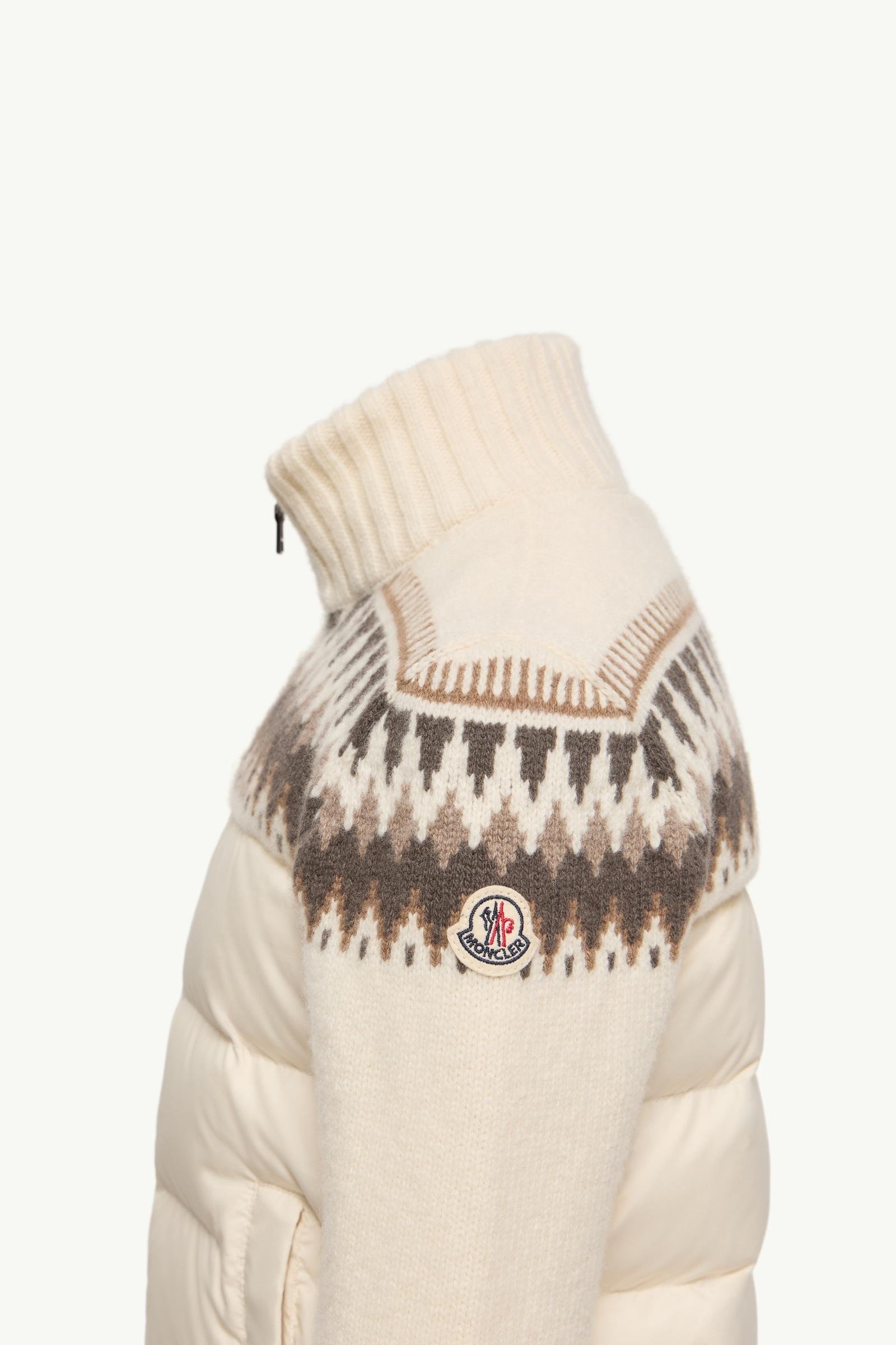 Wool Zip-Up Down Cardigan - 图片 3