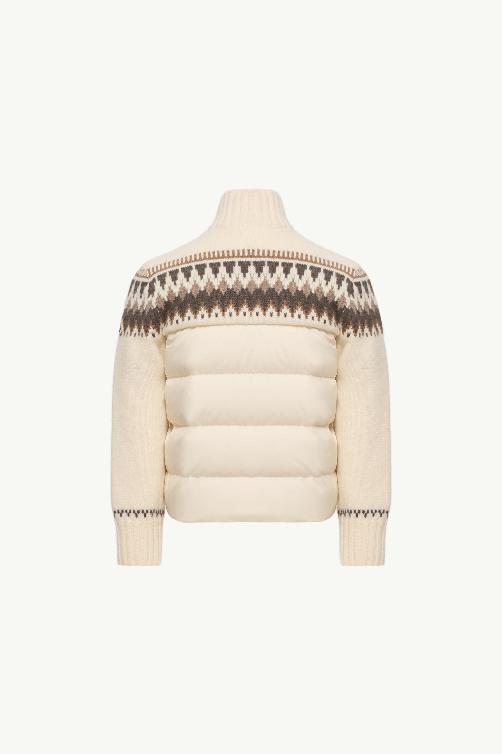 Wool Zip-Up Down Cardigan - 图片 4