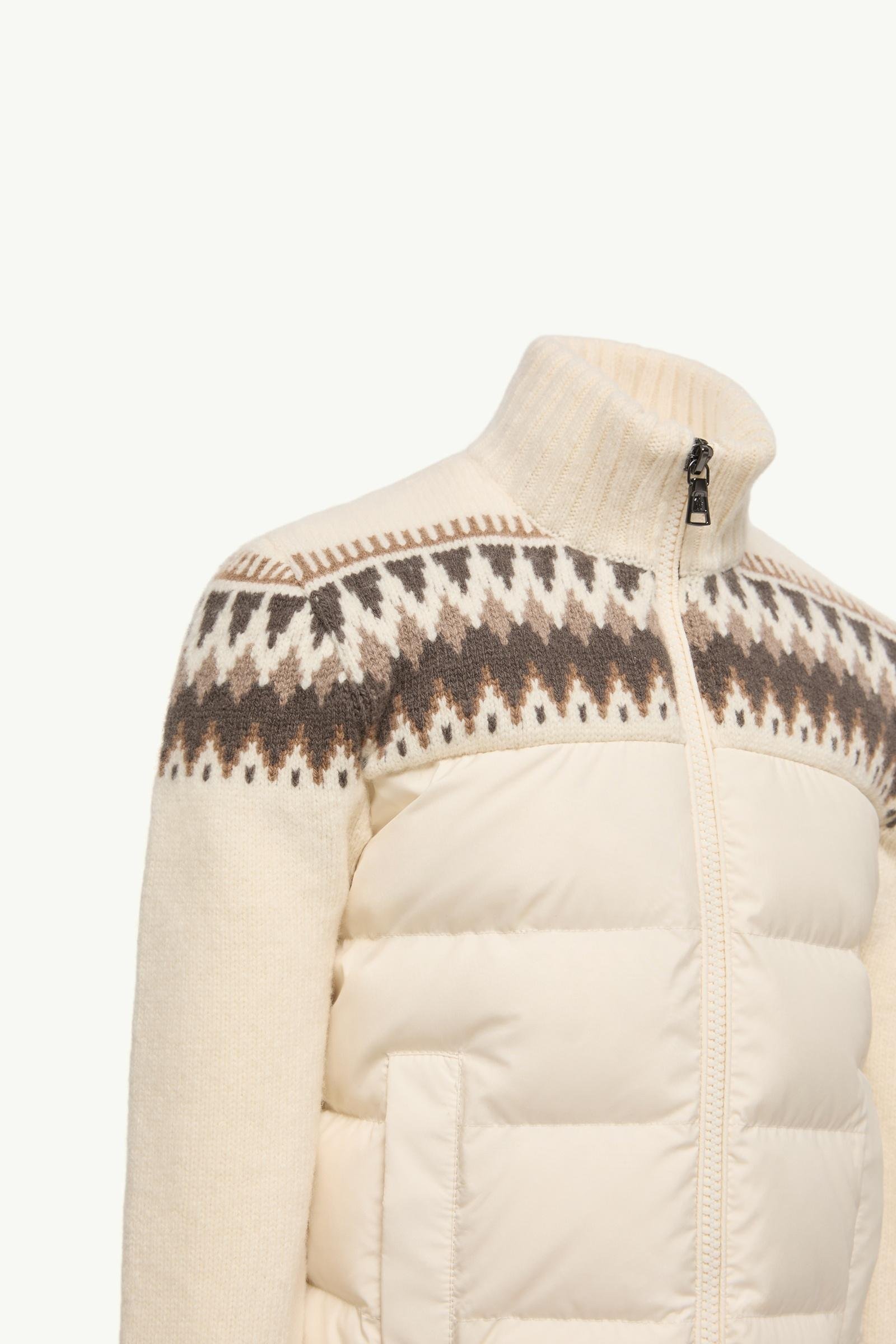 Wool Zip-Up Down Cardigan - 图片 5
