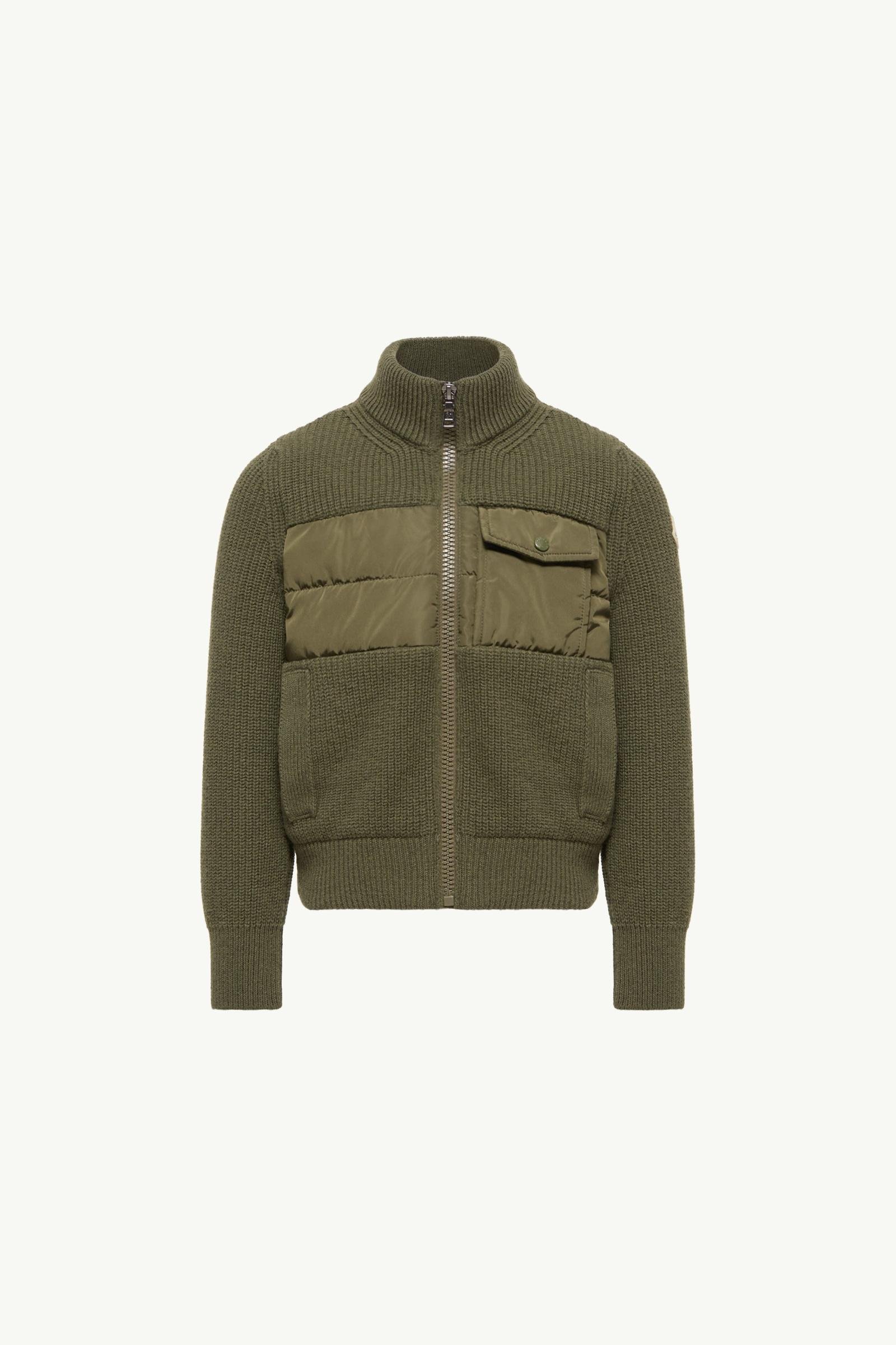 Wool & Cashmere Blend Zip-Up Cardigan