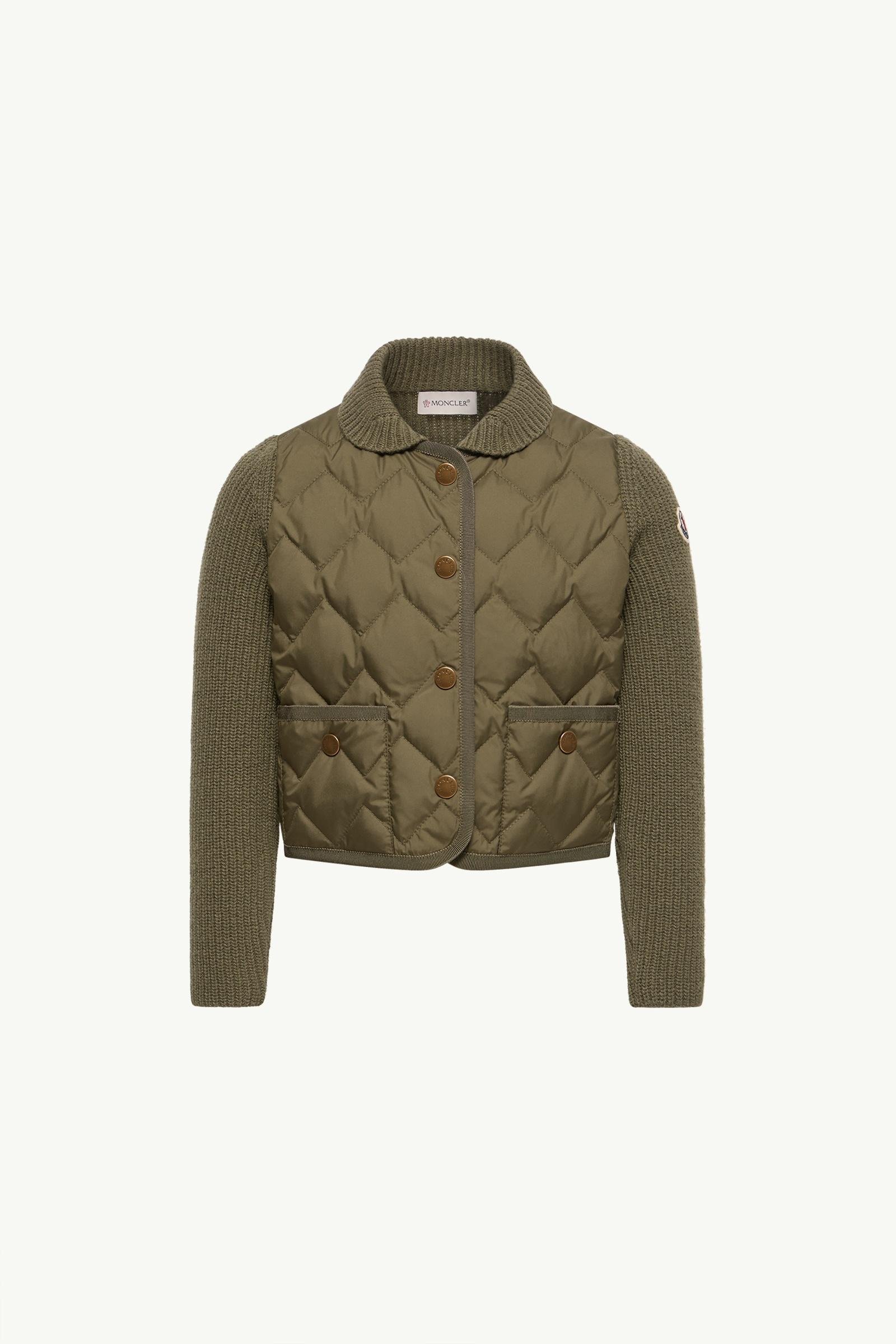 Wool & Cashmere Blend Padded Cardigan