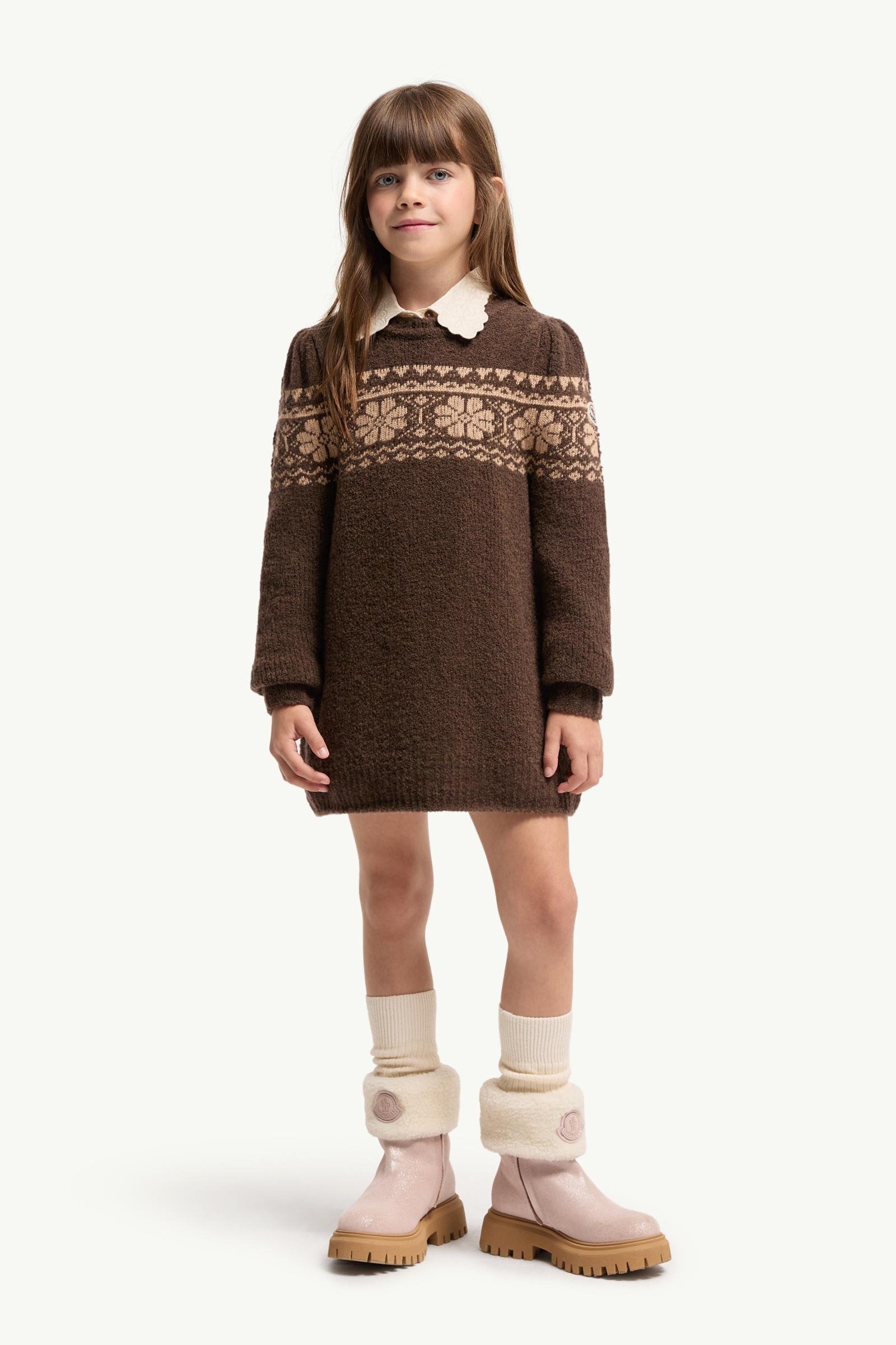 Geometric Jacquard Jumper Dress - 图片 2