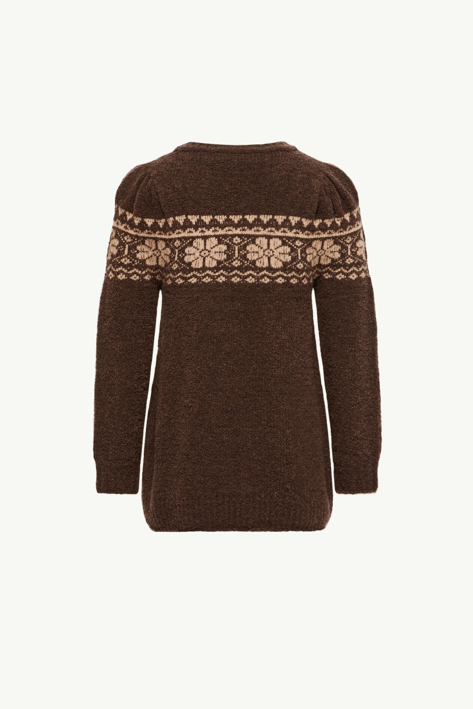 Geometric Jacquard Jumper Dress - 图片 4