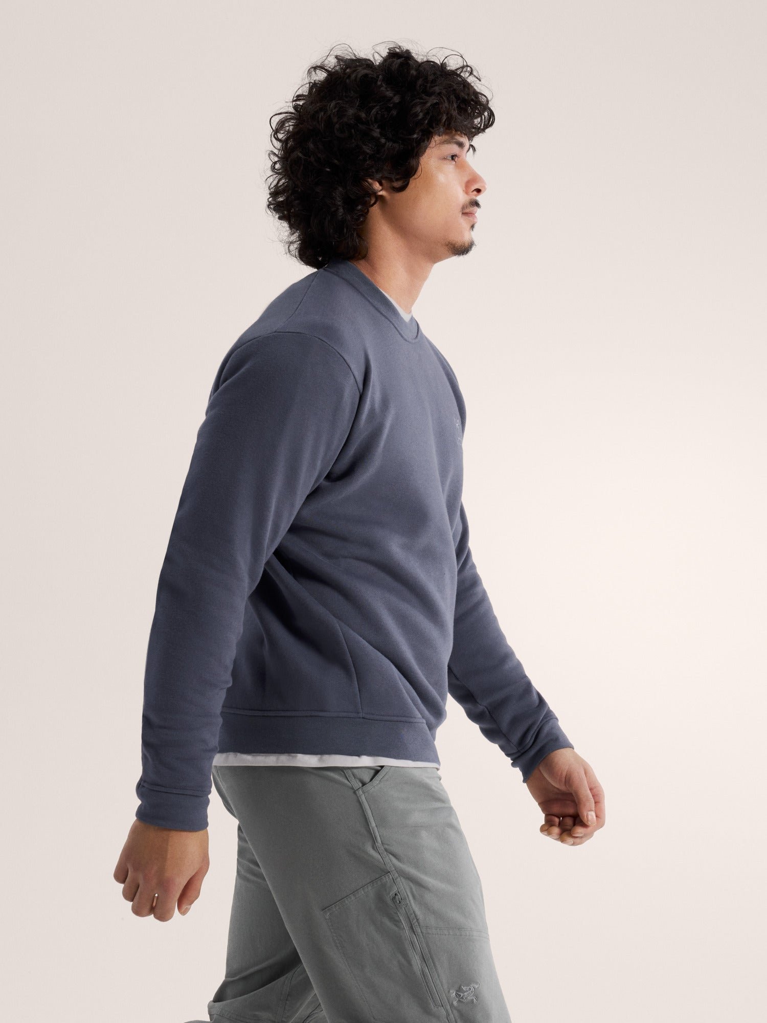 Emblem Fleece Crew Neck Pullover Men's - 图片 4