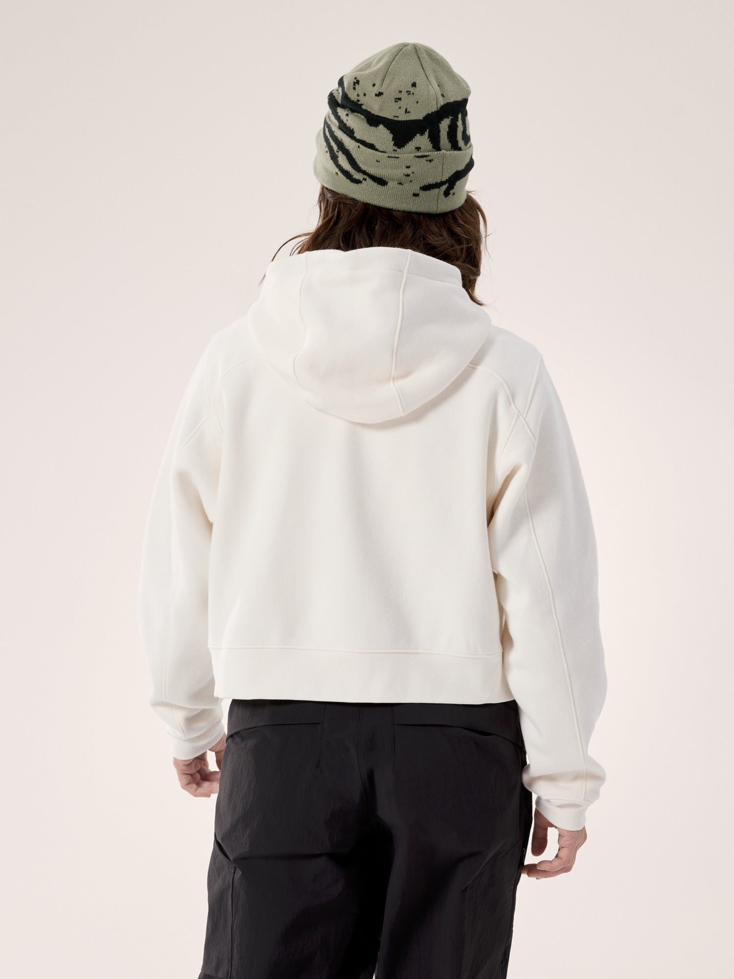 Emblem Fleece Full Zip Crop Hoody Women's - 图片 3
