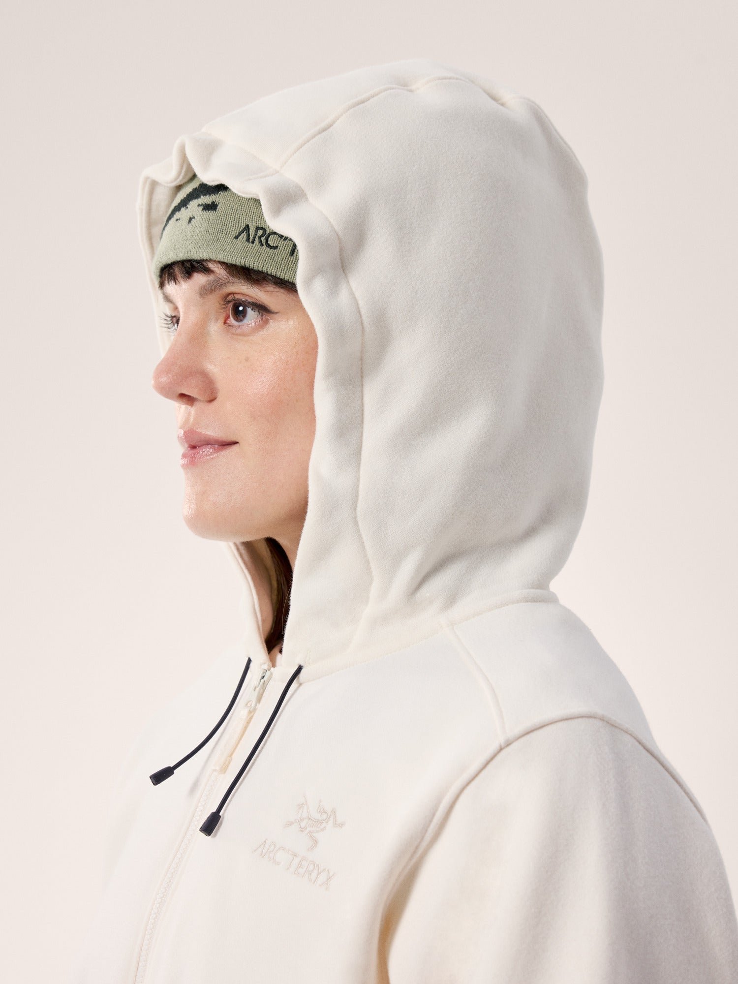 Emblem Fleece Full Zip Crop Hoody Women's - 图片 5