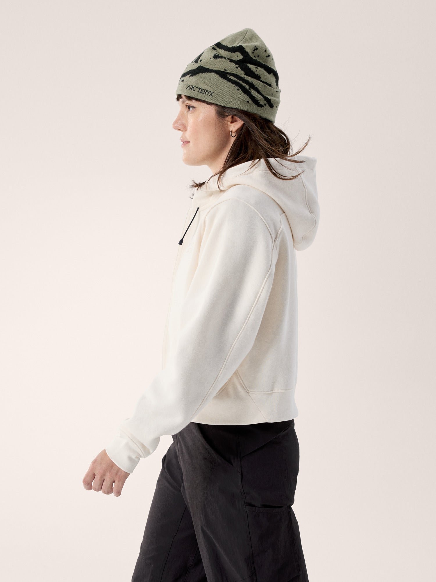 Emblem Fleece Full Zip Crop Hoody Women's - 图片 4
